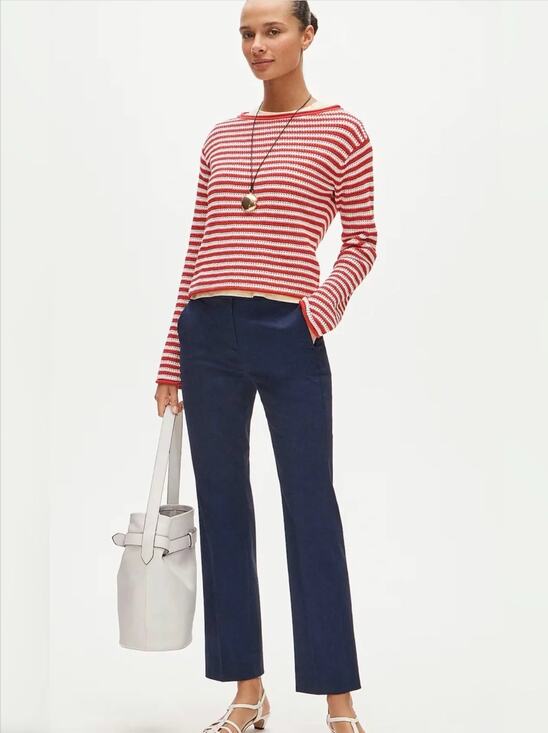 J. Crew Pants - J Crew Kaya Pants 8 Navy Blue Sateen NWT CS275 Trousers Ankle Career Academia